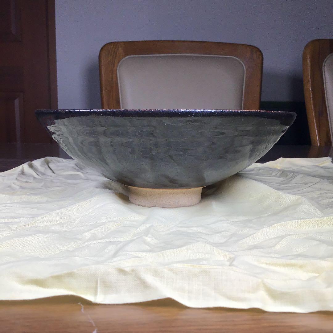 『勤労うー特価』　志野焼　加藤仁　『天目』　大鉢