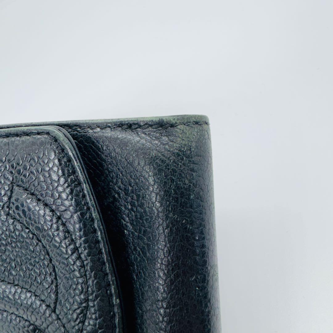 ✨CHANEL✨シャネル✨レザー✨ブラック✨ココマーク✨2つ折り財布✨