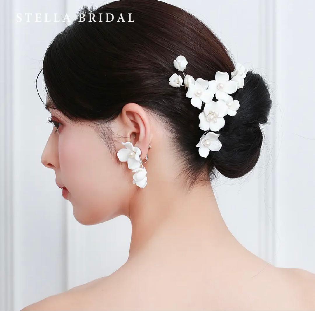 【美品】受注生産品 STELLA BRIDAL ウェディングヘッドドレスセット