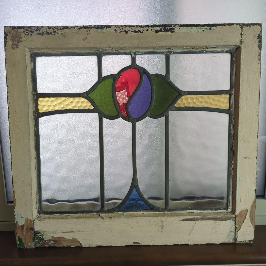 英国アンティーク　ステンドグラス　窓　イギリス