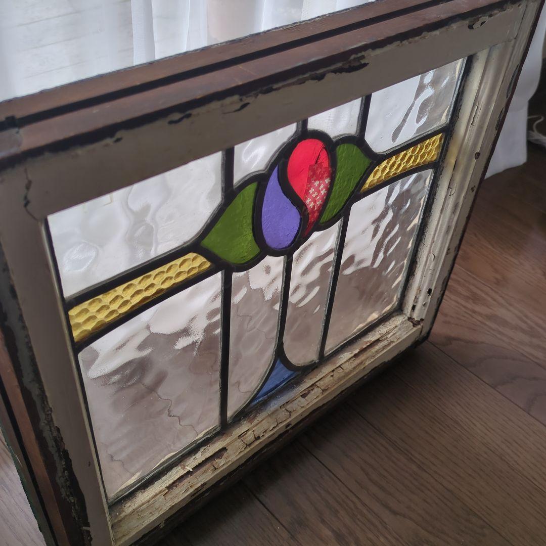 英国アンティーク　ステンドグラス　窓　イギリス