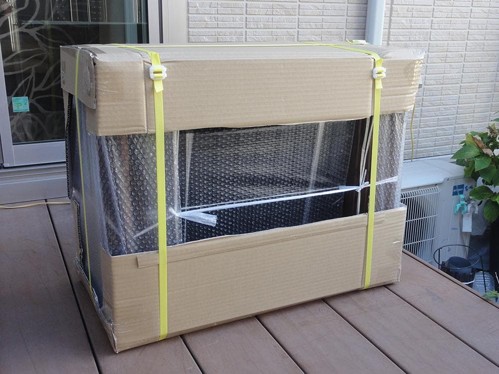 高さのあるビオトープ 40L トロ舟＆木枠セット(3D型防鳥網付き)