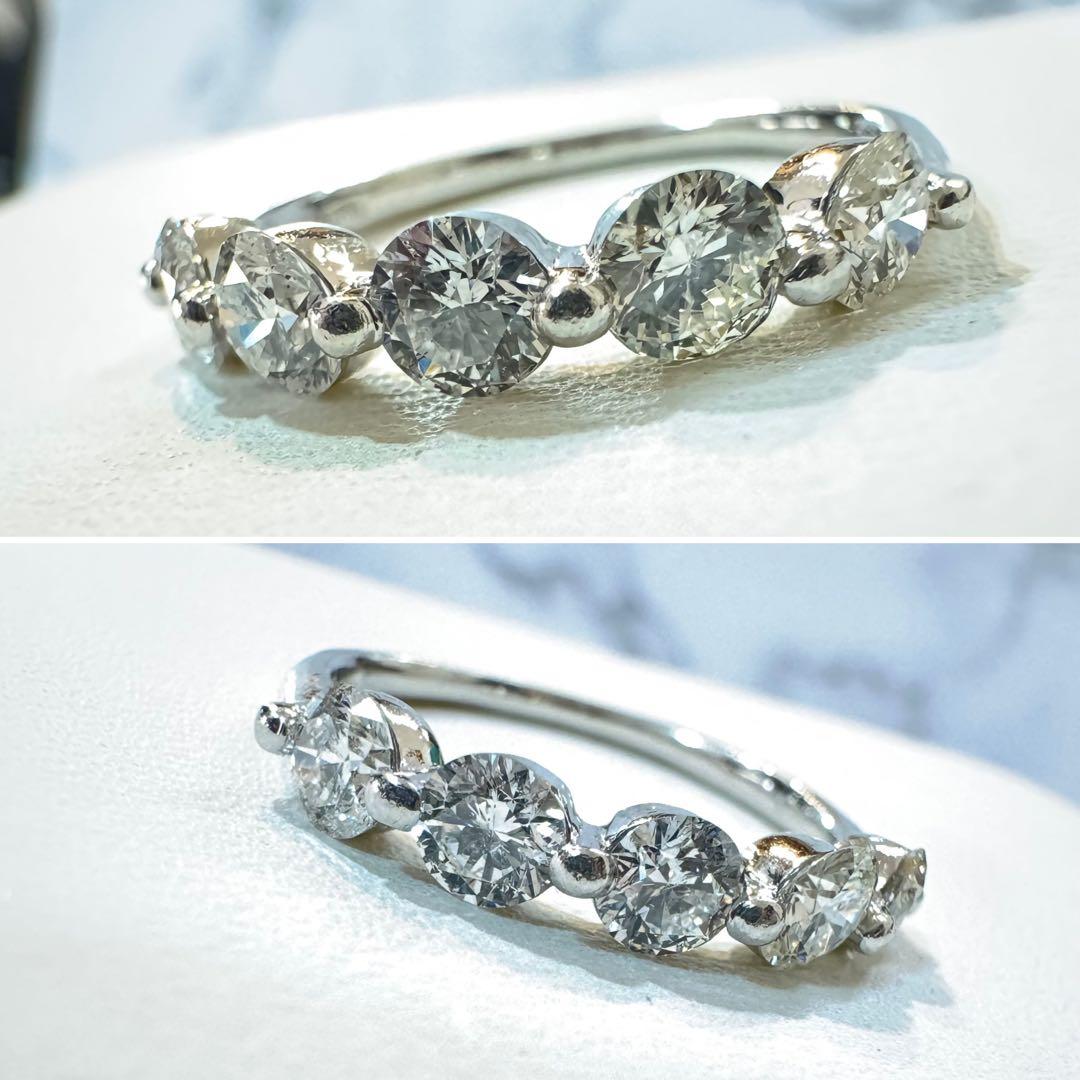 照り輝き◎！豪華1.00ct◆pt900*13号*ダイヤモンドリング*プラチナ
