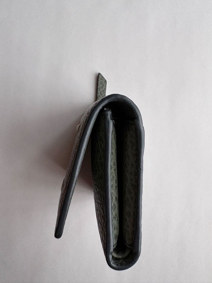 メゾンマルジェラ 三つ折り財布 カーキ系 ミリタリーグリーン