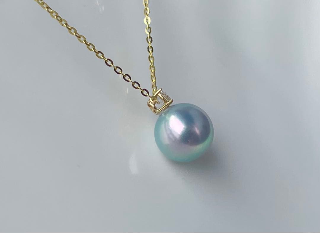 黒蝶真珠 K18ペンダントトップ モアサナイト 奇跡の一粒 南洋パールネックレス