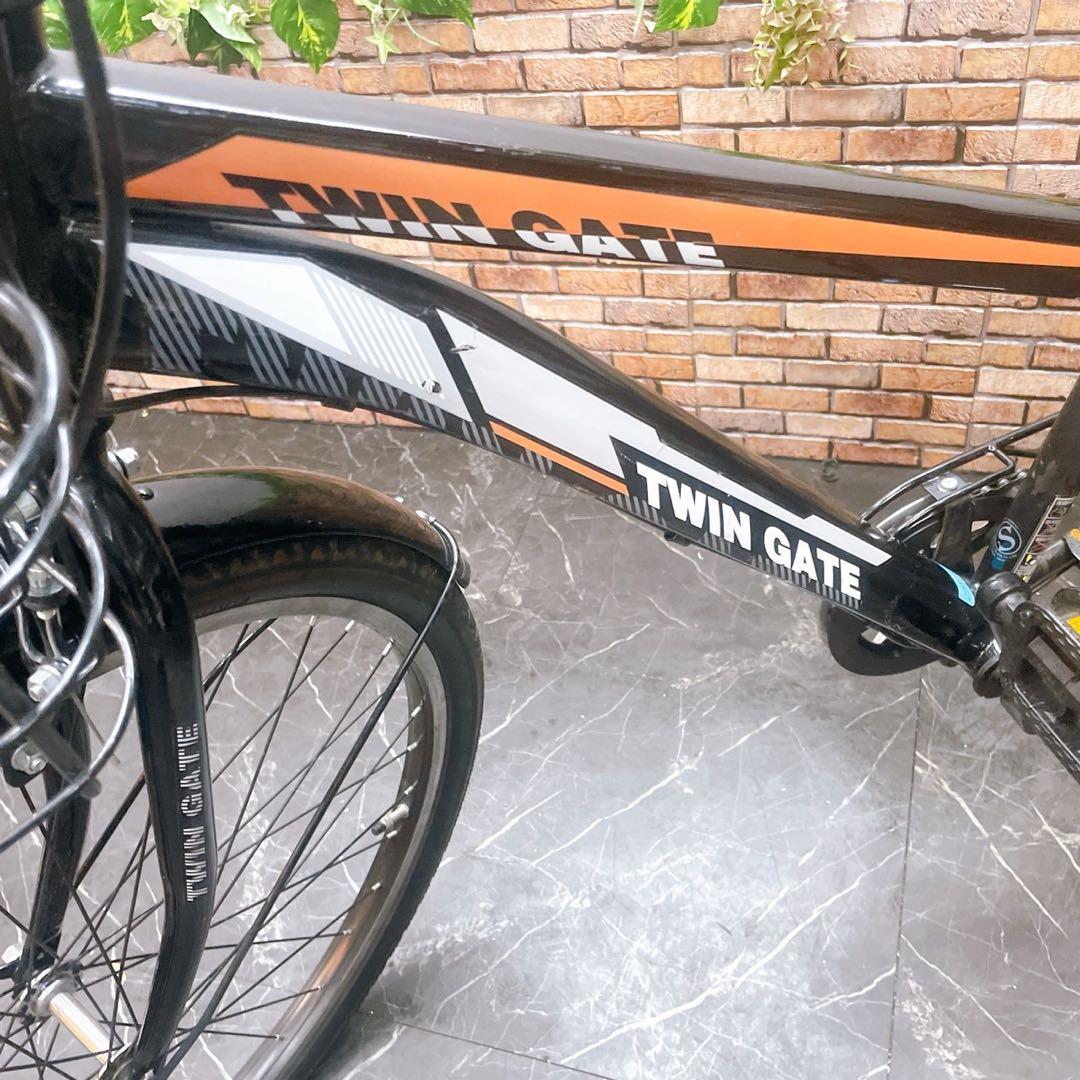 【51】子供用自転車 子供車 TWIN GATE ブラック 26インチ
