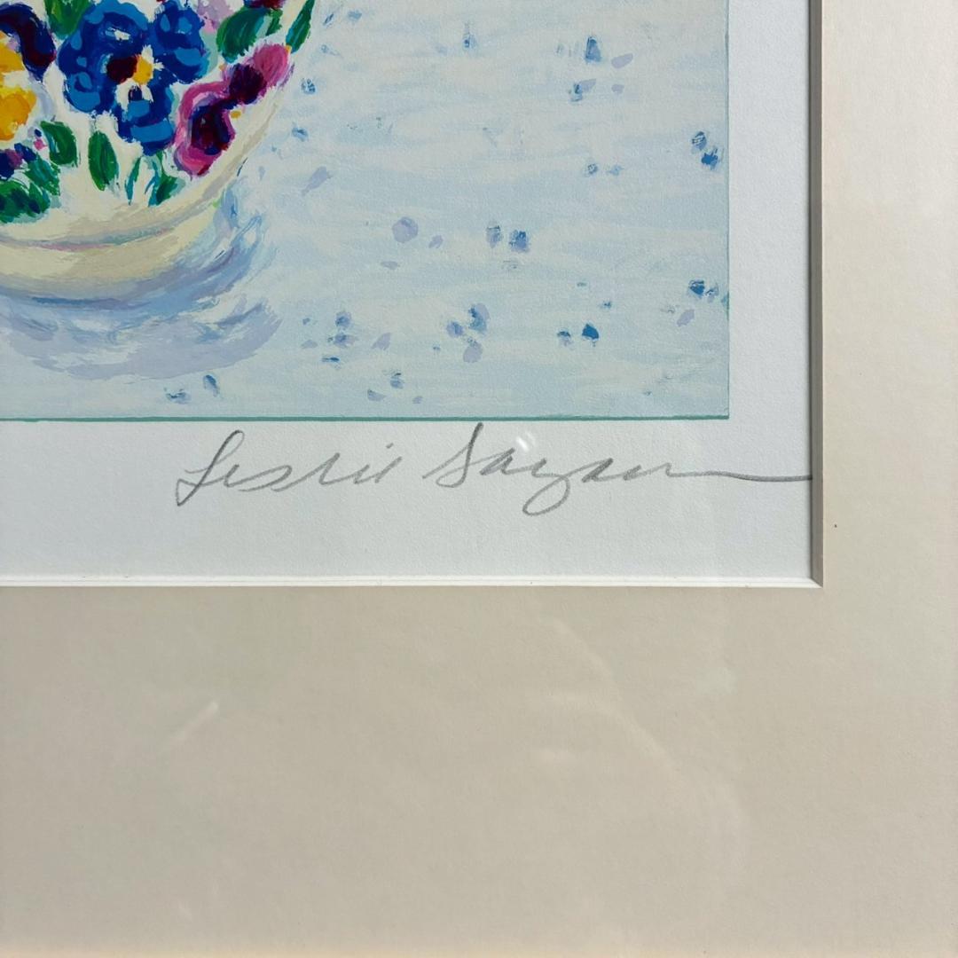 美品 レスリー・セイヤー「サンフランシスコ」シルクスクリーン 大作 直筆サイン入