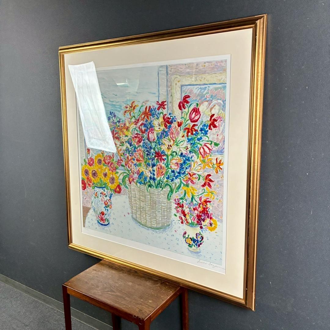 美品 レスリー・セイヤー「サンフランシスコ」シルクスクリーン 大作 直筆サイン入