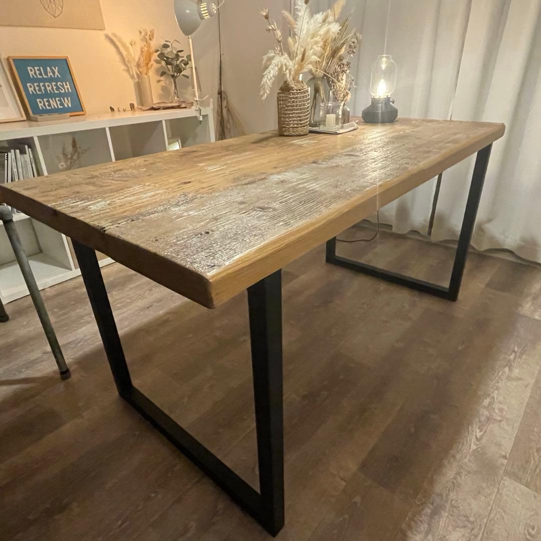 【お値引き可】足場板ダイニングテーブル(カフェで使用)アンティーク ナチュラル