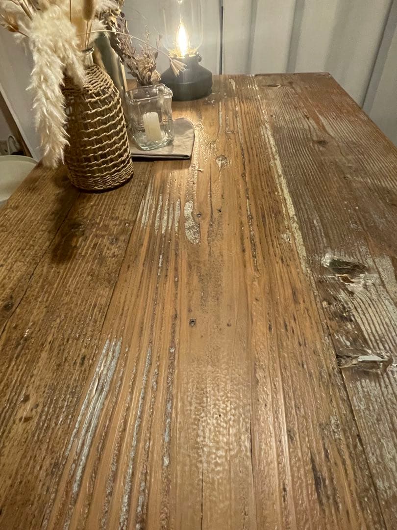 【お値引き可】足場板ダイニングテーブル(カフェで使用)アンティーク ナチュラル