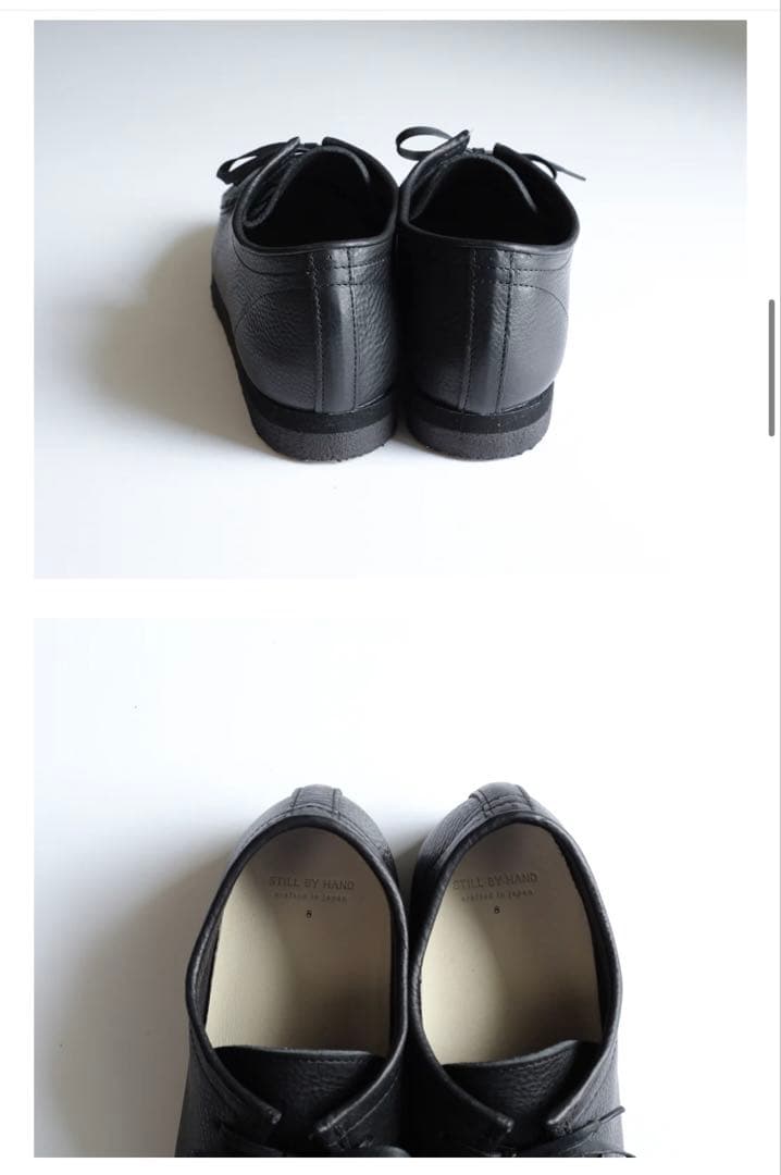 極美品　スティルバイハンド　シボ革　チロリアンシューズ　ブラック黒