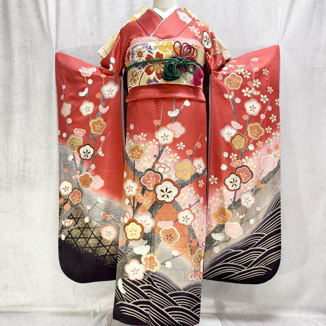 振袖フルセット　正絹　❤︎可愛い❤︎　155〜165　ピンク