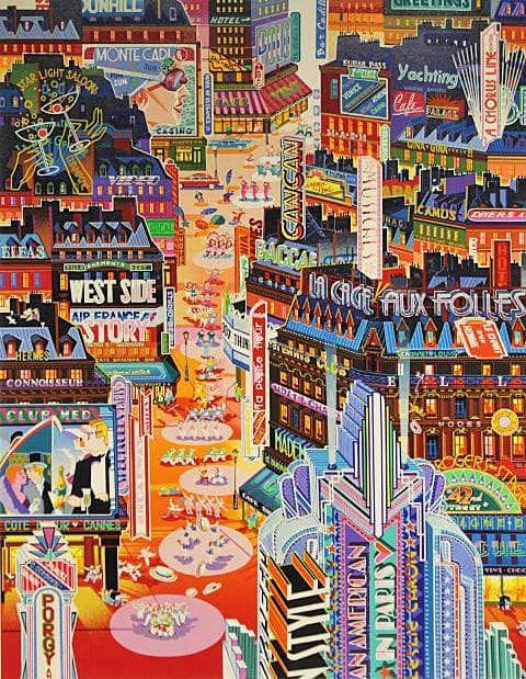 ヒロヤマガタ 【アメリカン イン パリス】 1986年 シルクスクリーン