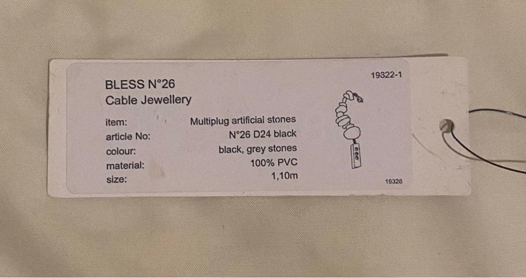 BLESS N° Cable jewelry Artificial stones
