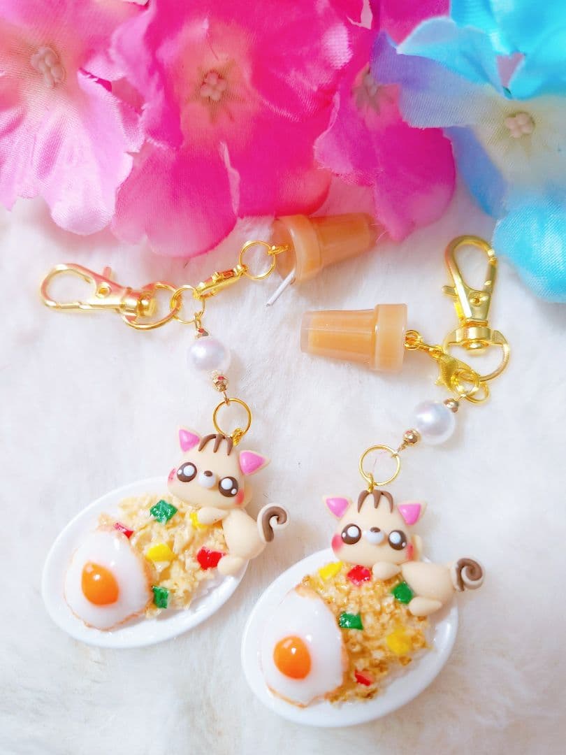 Summerソーダ　トラ　シャカシャカキーホルダー　フェイクスイーツ　チャーム