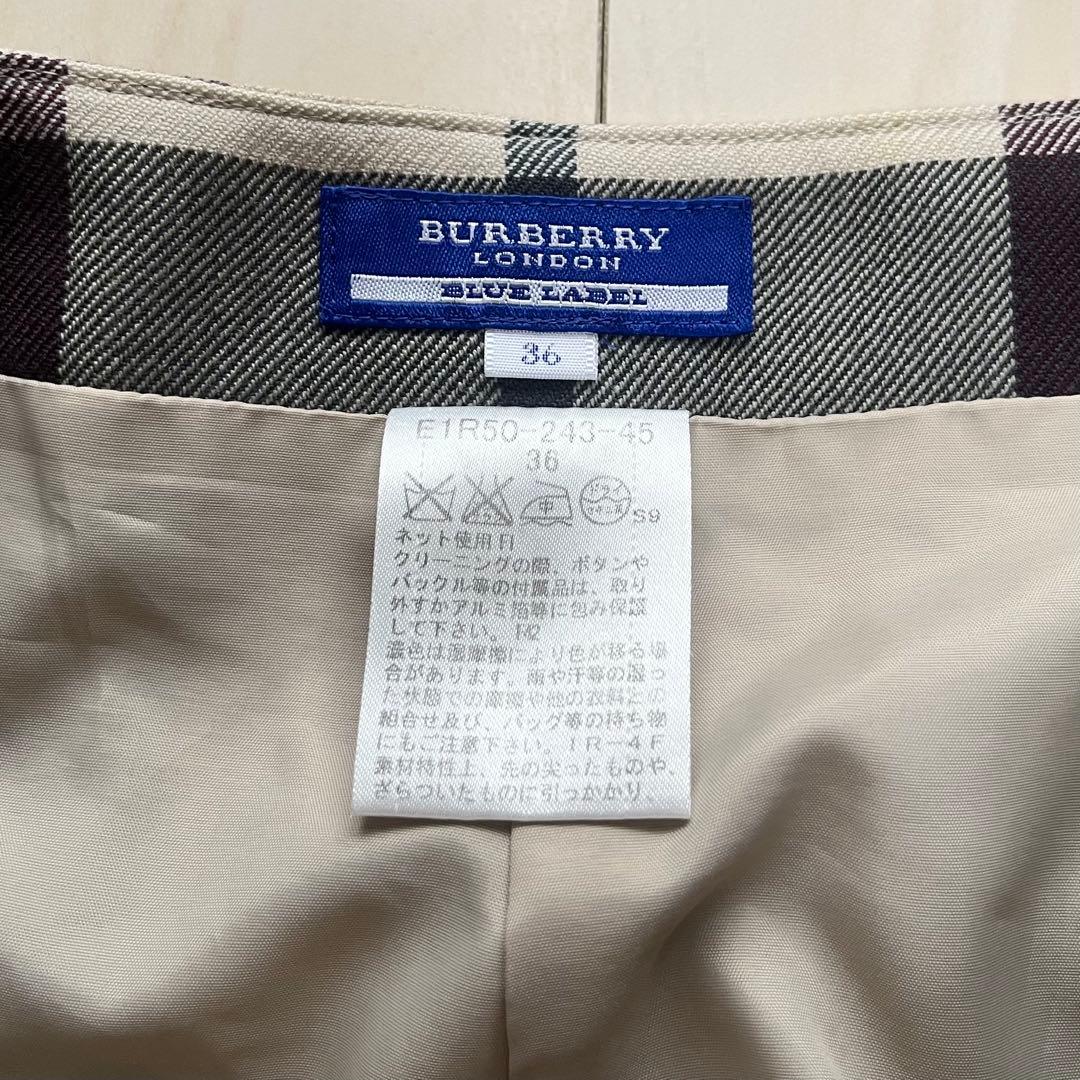 Y2K バーバリーブルーレーベル チェック キュロット パンツ ミニスカート