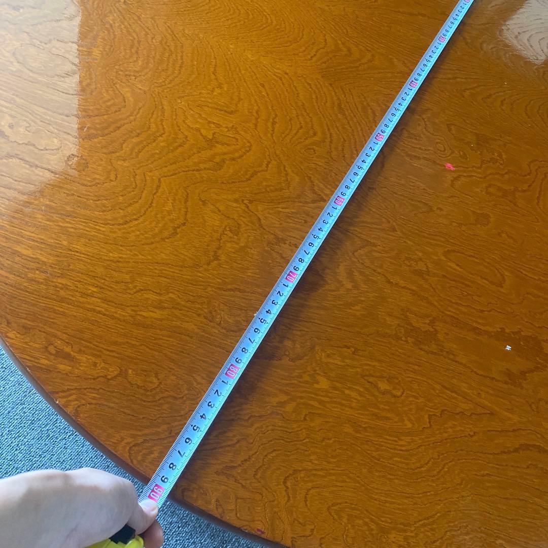 天然木　円形テーブル 約90cm ブラウン