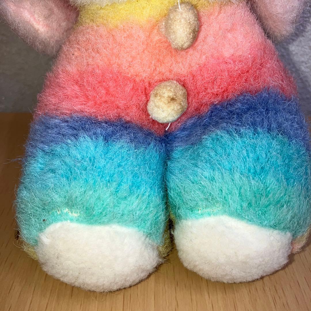 Petit Amourレインボー バンダイ ぬいぐるみ ウサギ 昭和レトロ