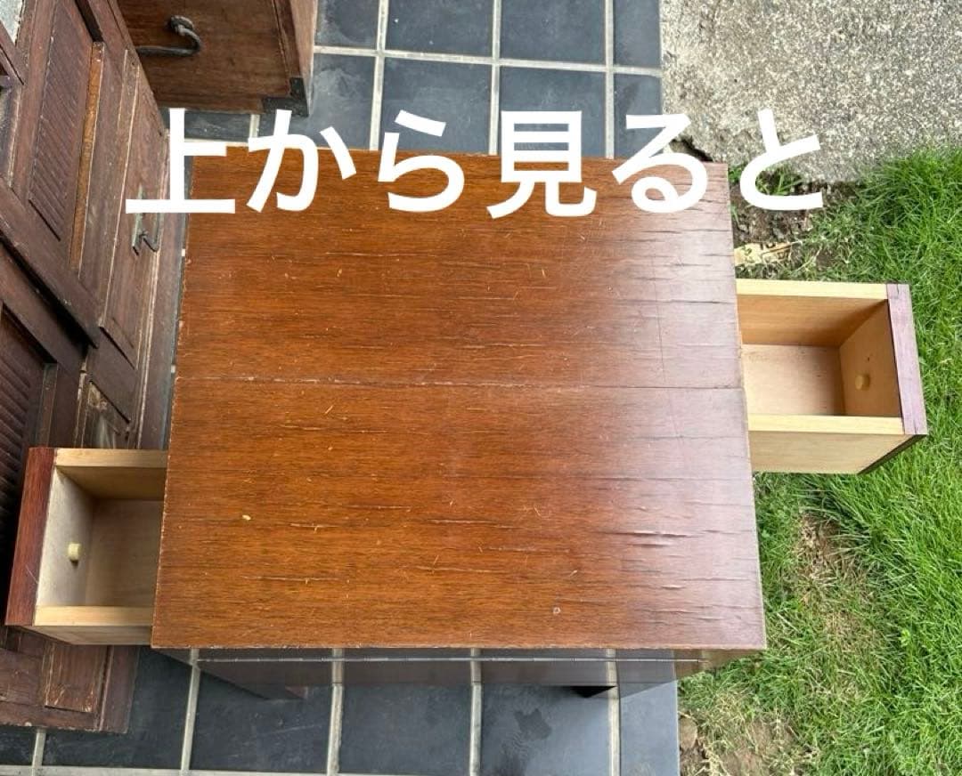 将棋盤収納式テーブル　木製 将棋盤と駒　レトロ