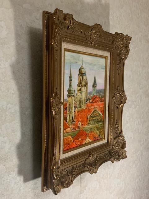 4月13日のみ☀️鈴木久美子☀️パリ国際サロン会員◆油彩Ｆ４◆評価６.３万円／号