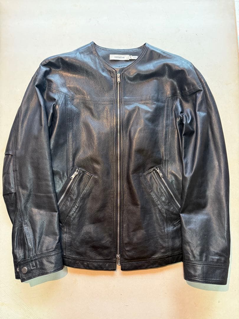 ひ*し様 nonnative ブラックレザーシングルライダースジャケット