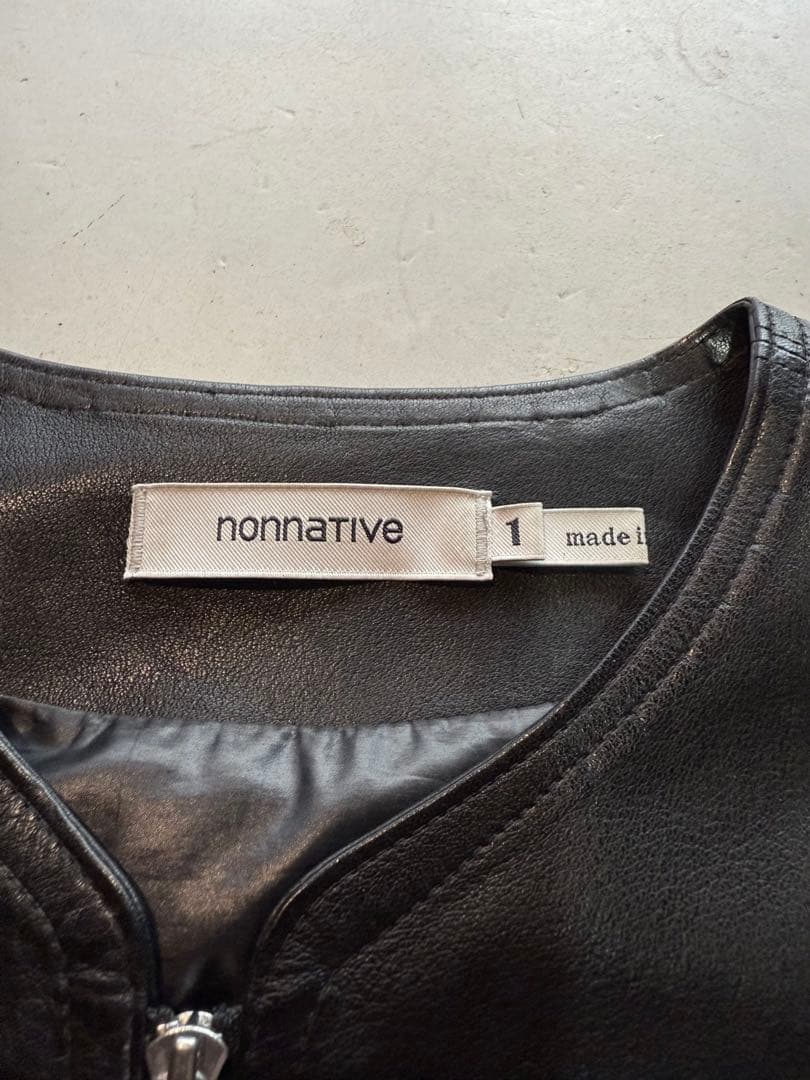 ひ*し様 nonnative ブラックレザーシングルライダースジャケット