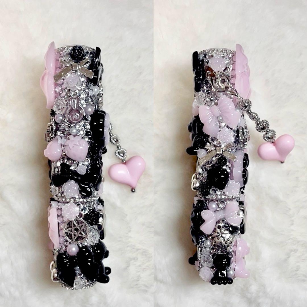 iQOS アイコス イルマワン ケース デコ　ピンク＆ブラック ×2個