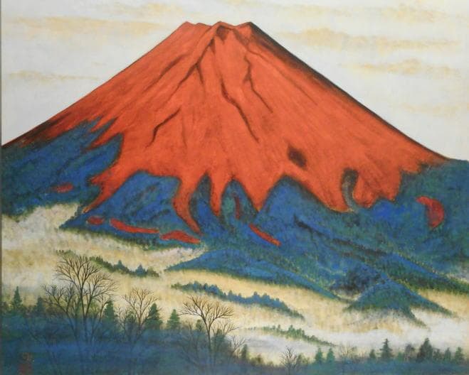 箕輪好雄　　 　　富士山(赤富士)
