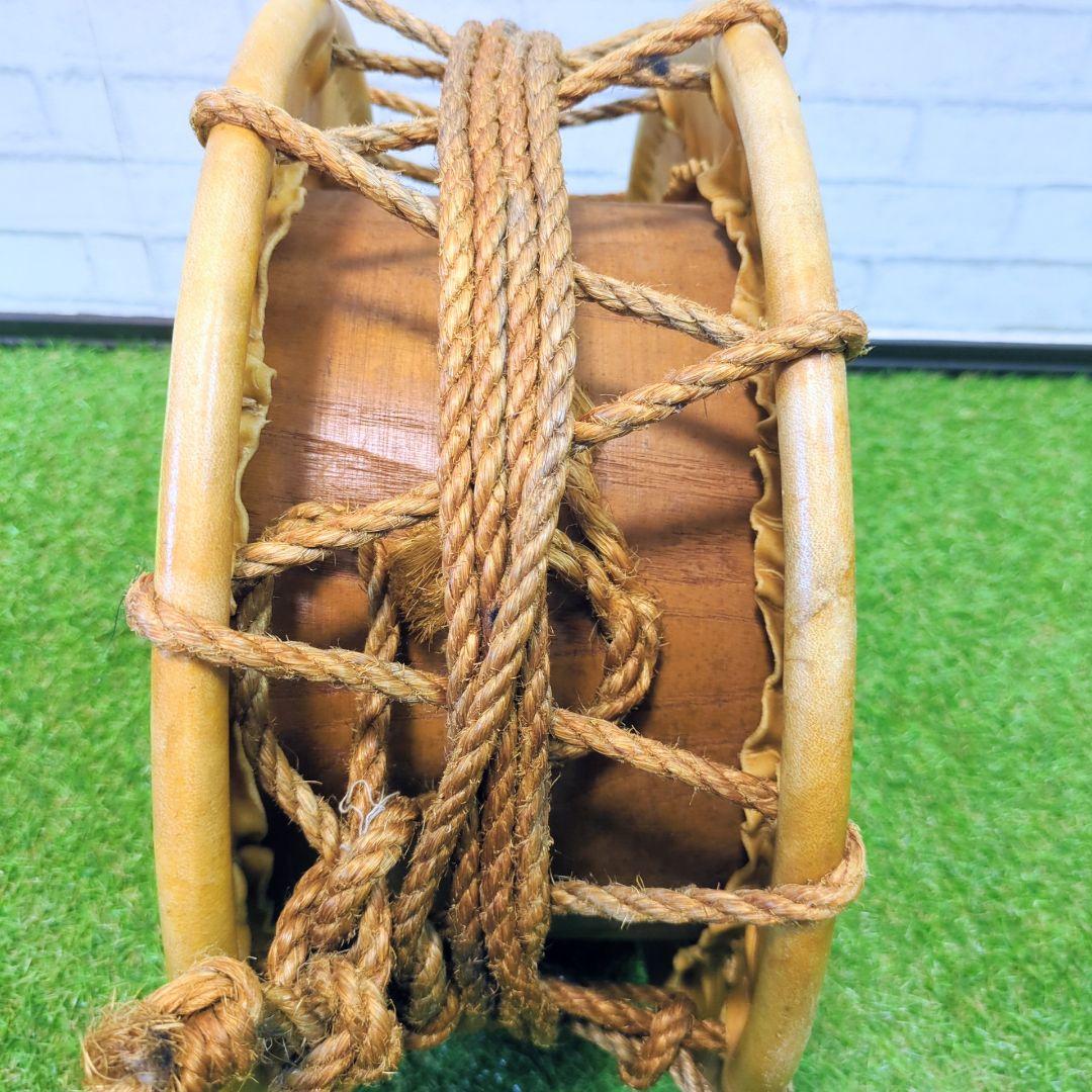 【良品】和太鼓 締太鼓 ケース　バチ付 和楽器　伝統芸能