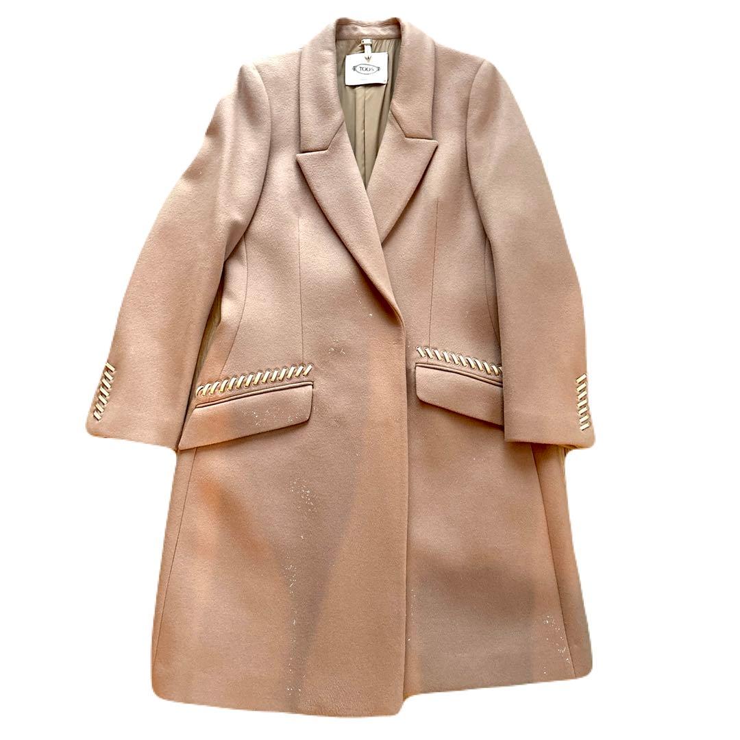 トッズ　チェスターコート　ベージュ　キャメル　40 tod's 新品