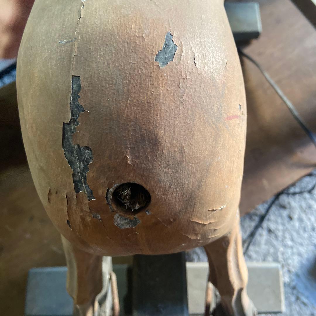 木製 乗馬用木馬 アンティーク