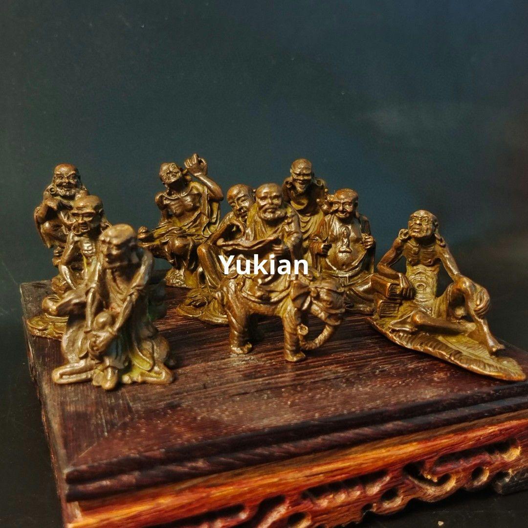 銅製 十八羅漢家 装飾 茶道具 香道具 装飾品 工芸品 美術品