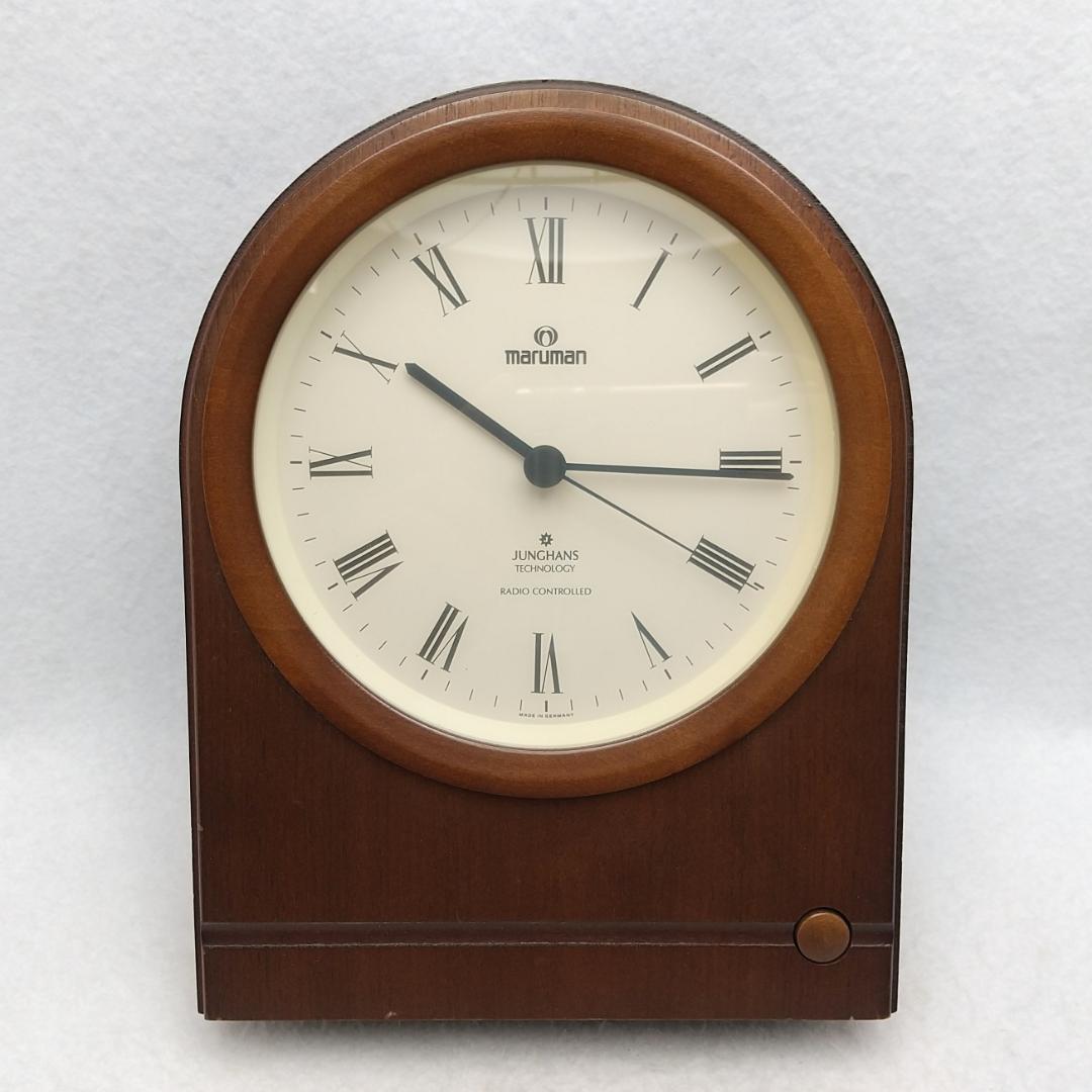 マルマン ユンハンス 電波置時計 木製 ヴィンテージ レア 動作確認済み