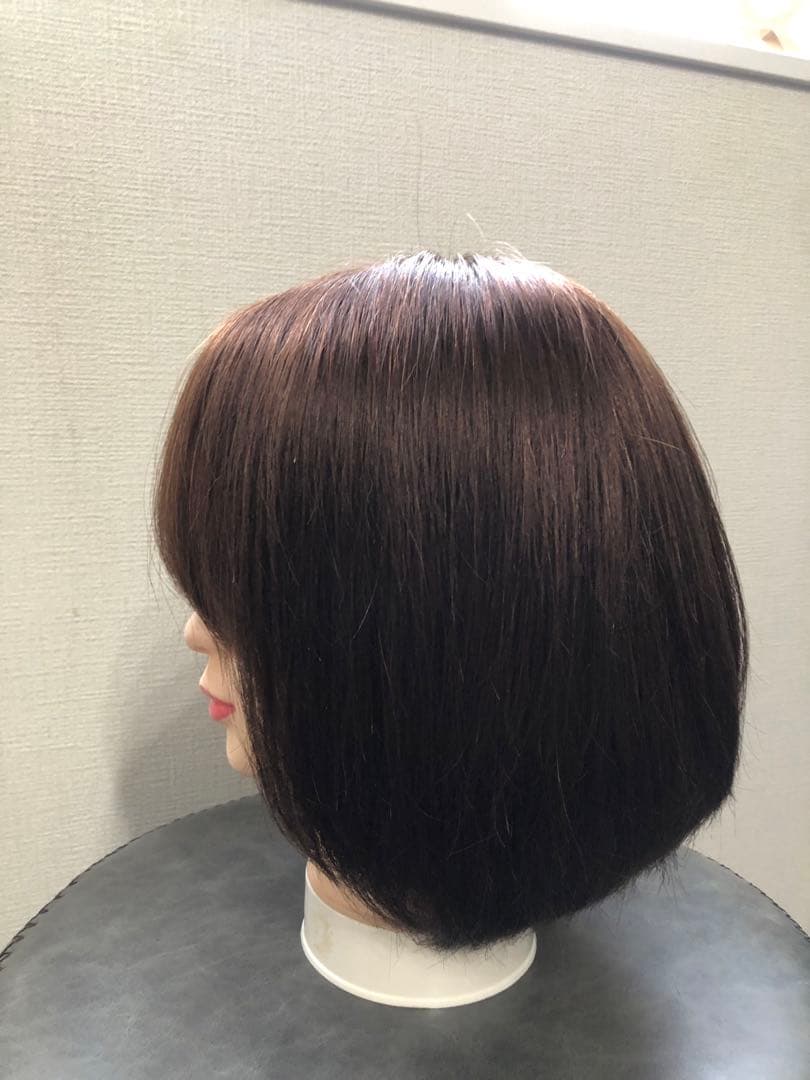 人毛100% ショートボブ ブラウン 未使用
