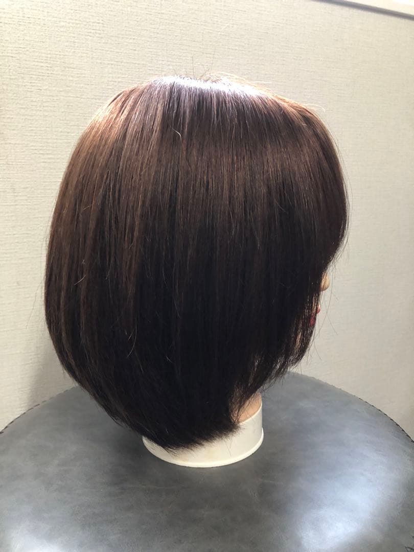人毛100% ショートボブ ブラウン 未使用