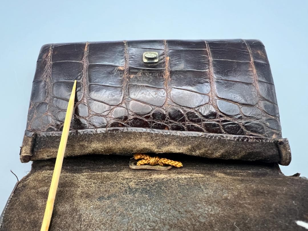 江戸明治時代　獅子図金具　骨製キセル入れ　大玉龍図根〆　銀製キセル　重量170g