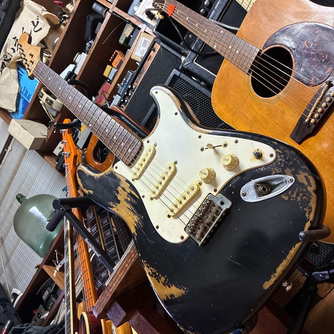 柾目ネック　ストラト　レリック　スラブボード