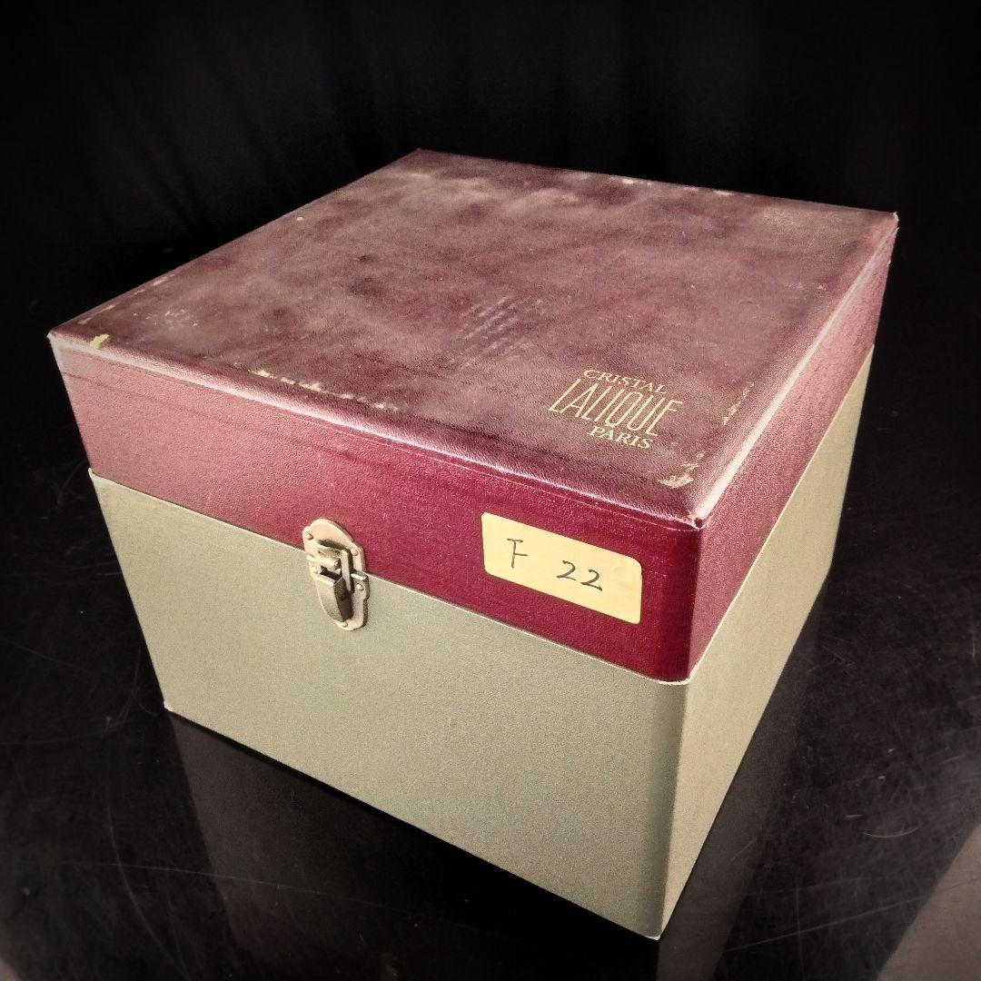 Ｐ331 ルネ・ラリック クリスタル フロストガラス 花弁 器 箱付