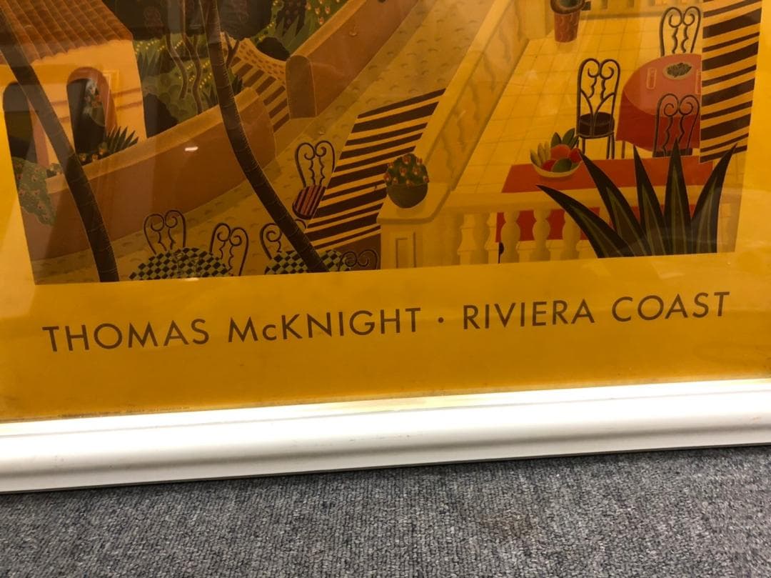 絵画　トーマス・マックナイト　「リヴィエラコースト」　アートポスター