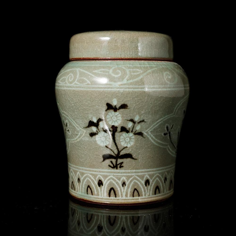 T 妙見 妙見窯 高麗写 底款 茶入 茶器 煎茶道具