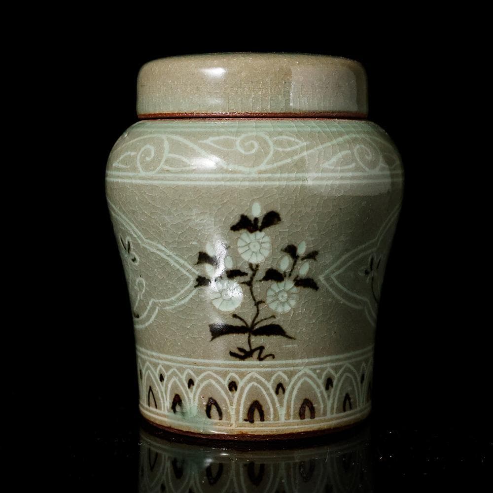 T 妙見 妙見窯 高麗写 底款 茶入 茶器 煎茶道具