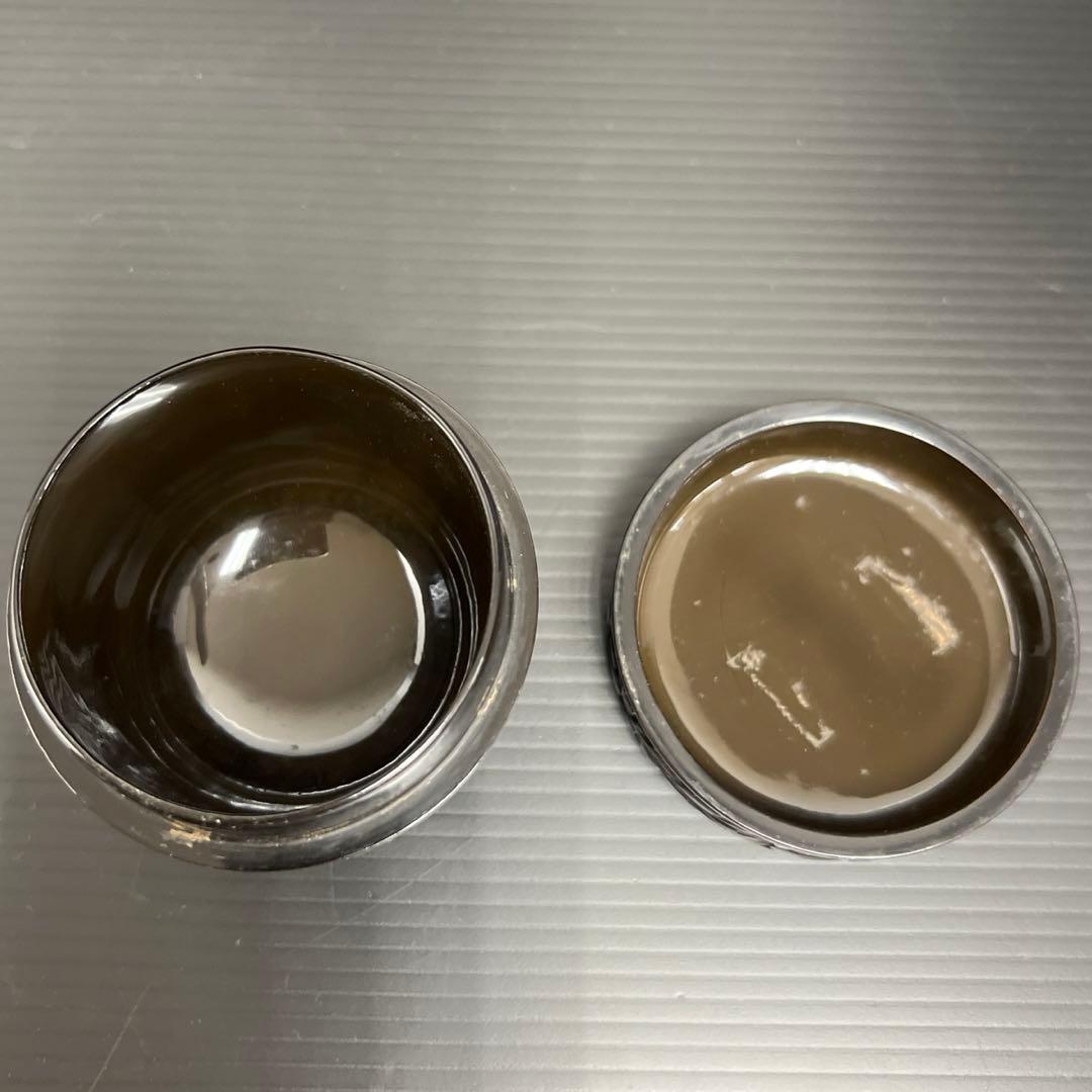 松谷作　椎黒菊唐草文棗　共箱　高さ約6.5㎝　東Y7-1121☆2F