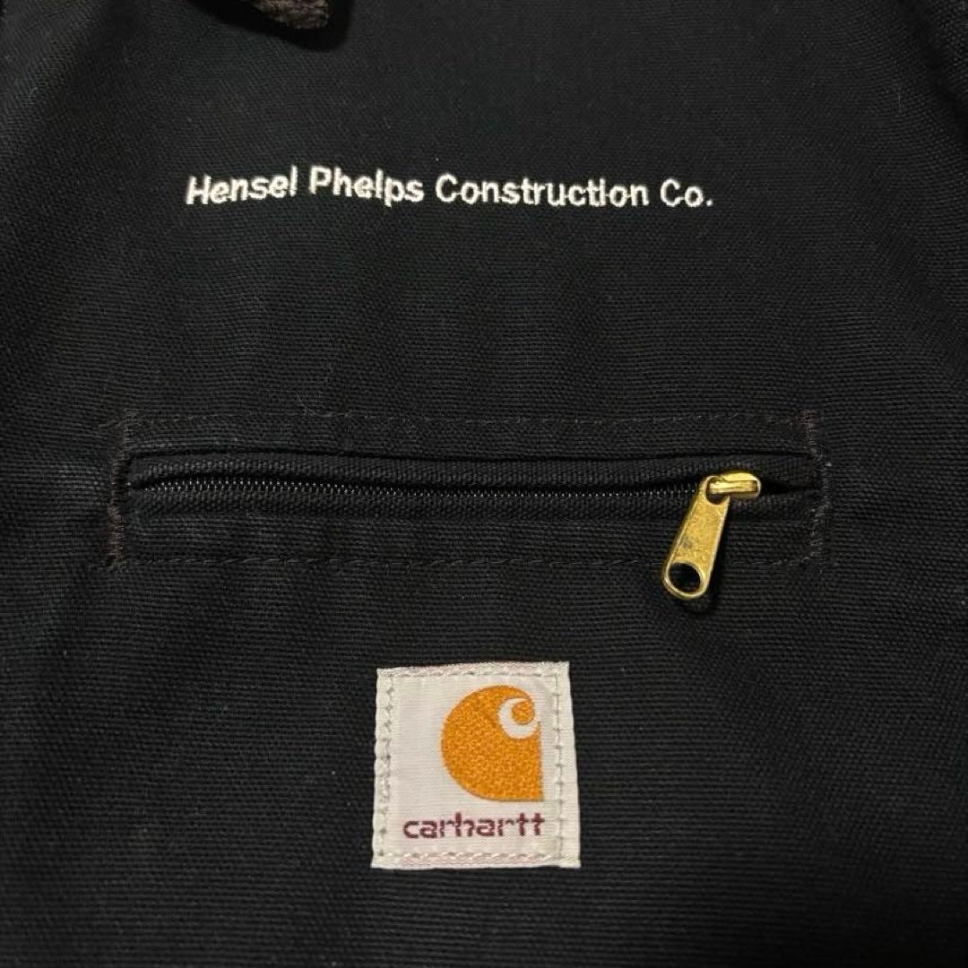【レア】 Carhartt デトロイトジャケット 刺繍 ブラック 42 J01