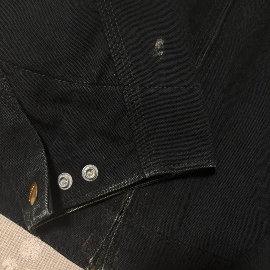 【レア】 Carhartt デトロイトジャケット 刺繍 ブラック 42 J01