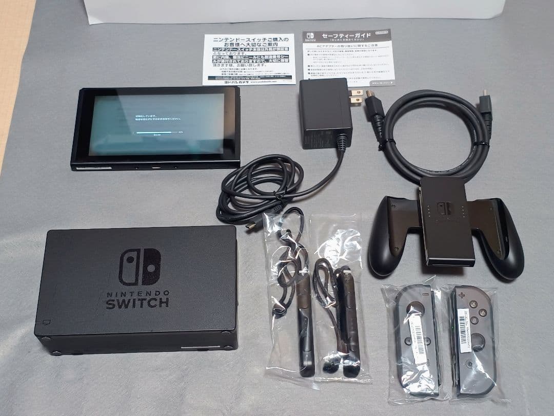 Switch ニンテンドースイッチ本体　グレー箱付き付属品付2018年