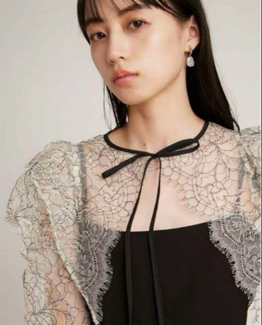 SNIDEL レースボレロデコルテオープンワンピース