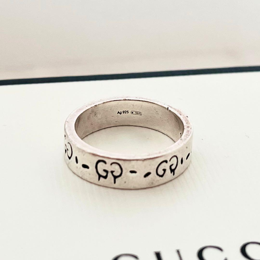 箱・袋付き GUCCI 指輪 19 ゴーストリング シルバー925
