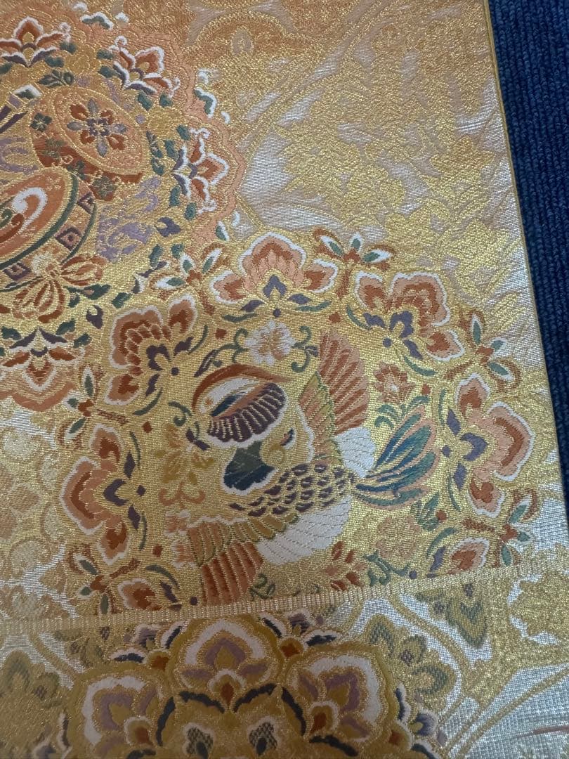 2684袋帯 古代彫金紋 西陣織 金糸　高級上質上品　約440cm 未使用