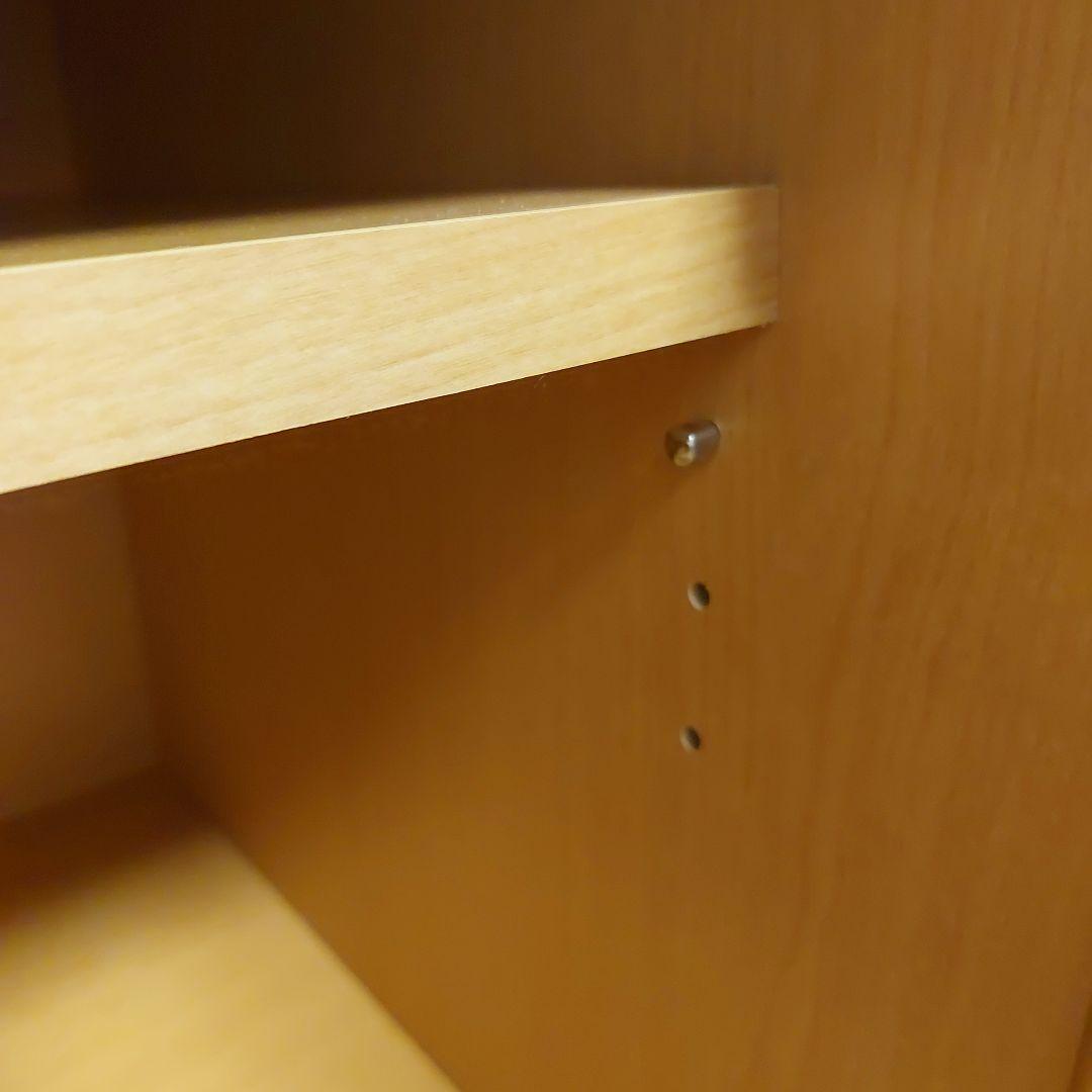 テレビ台　リビング収納棚　ナチュラル　ガラス扉付き