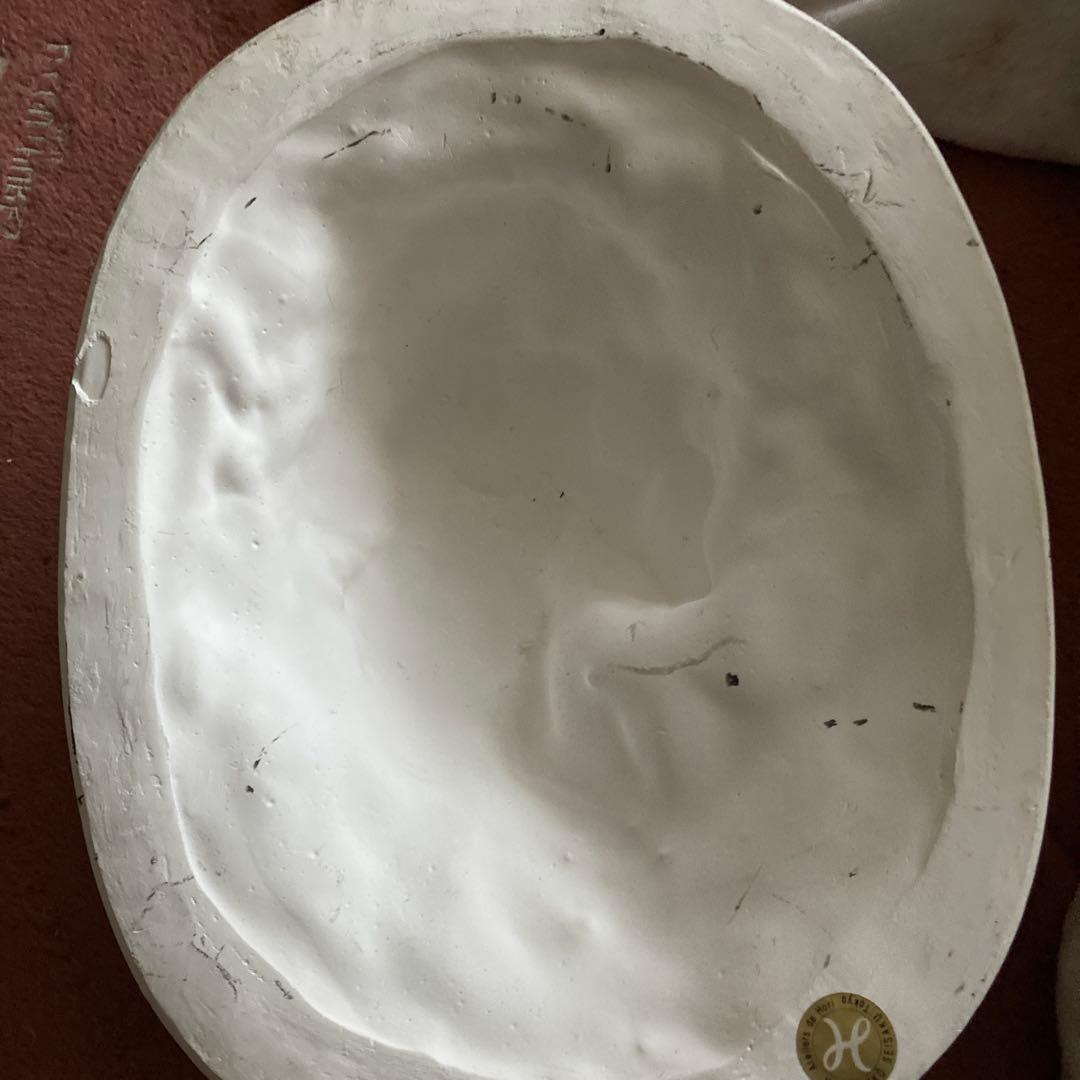 ライオン　壁掛け　石膏オブジェ　傷汚れあります